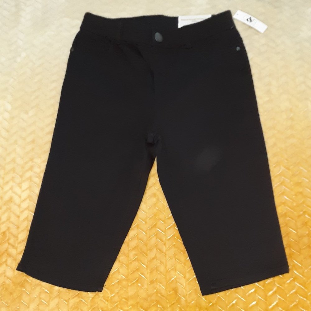 👀👀👀 Women's Christopher & Banks Black Skimmer Pants Size 4P NWT